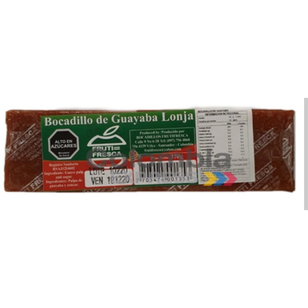 Lonja de Guayaba Fruti Fresca 370 G.
