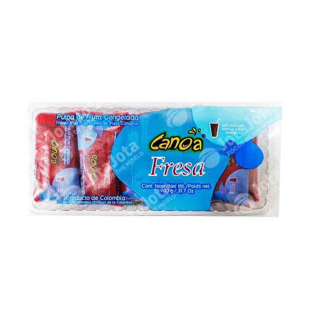 Pulpa Canoa Fresa Display * 10 Sobres 900 Gr
