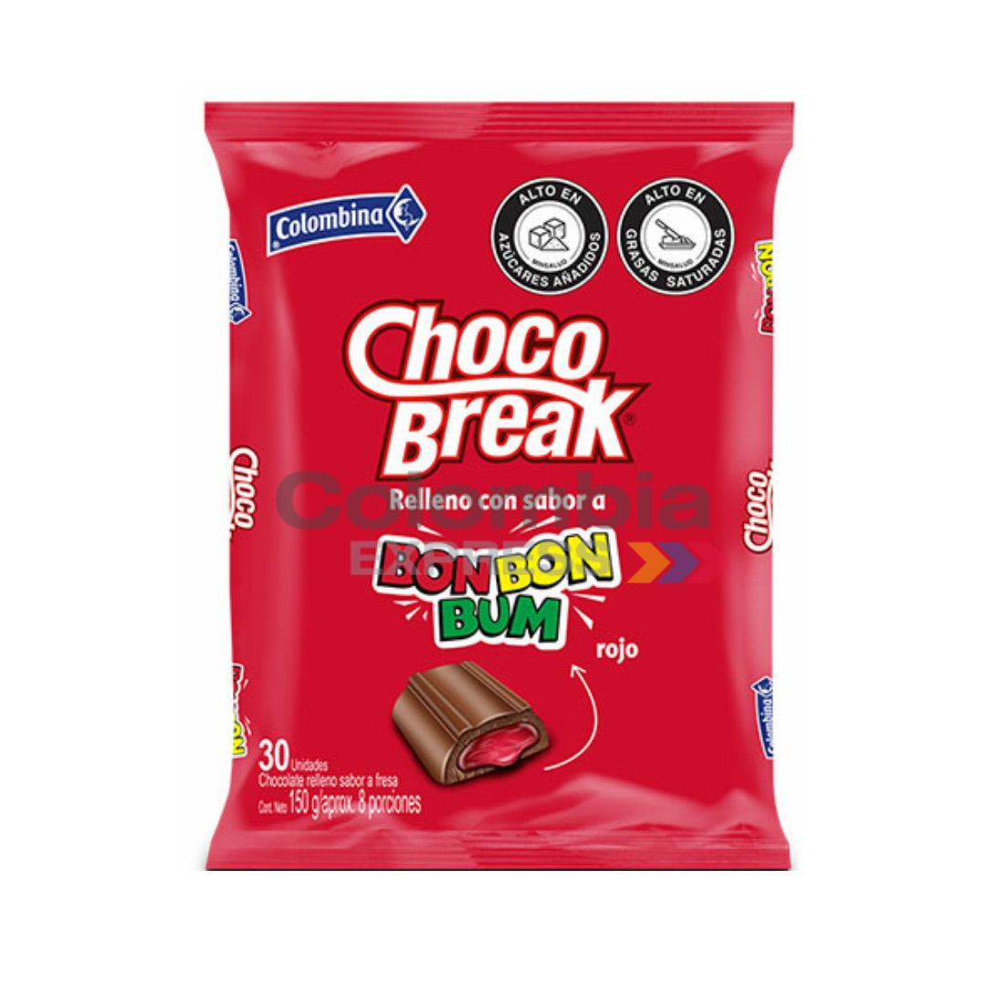 CHOCOBREAK RELLENO BBB BOLSA 30 UND