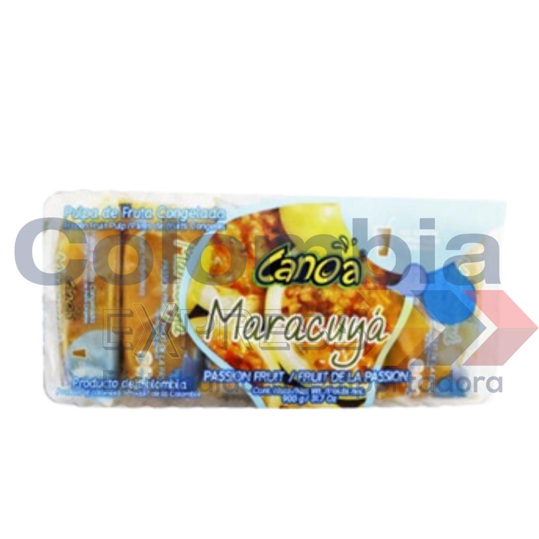 Pulpa canoa maracuya display x 10 sobres 900 gr